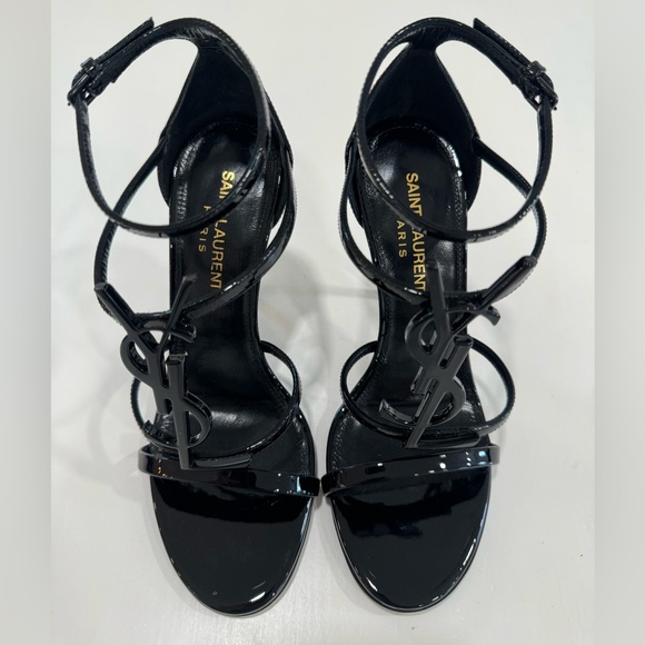 Saint Laurent Opyum Cassandra YSL Patent Ankle-Strap Sandals - Picture 6 of 13